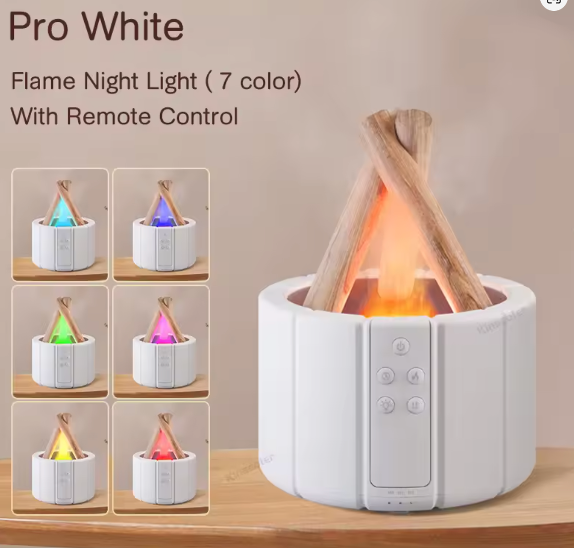 Simulated Flame Aroma Diffuser Bonfire Air Humidifier Ultrasonic Cool Mist Maker Fogger LED Essential Oil Lamp Difusor