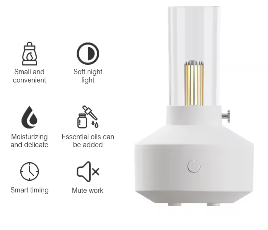 Essential Oil Diffuser, 150ml Aromatherapy Diffuser with Auto Shut-Off Function, Ultrasonic Diffusers for Essential Oils, Cool Mist Humidifier with Warm Lights, for Home & Office