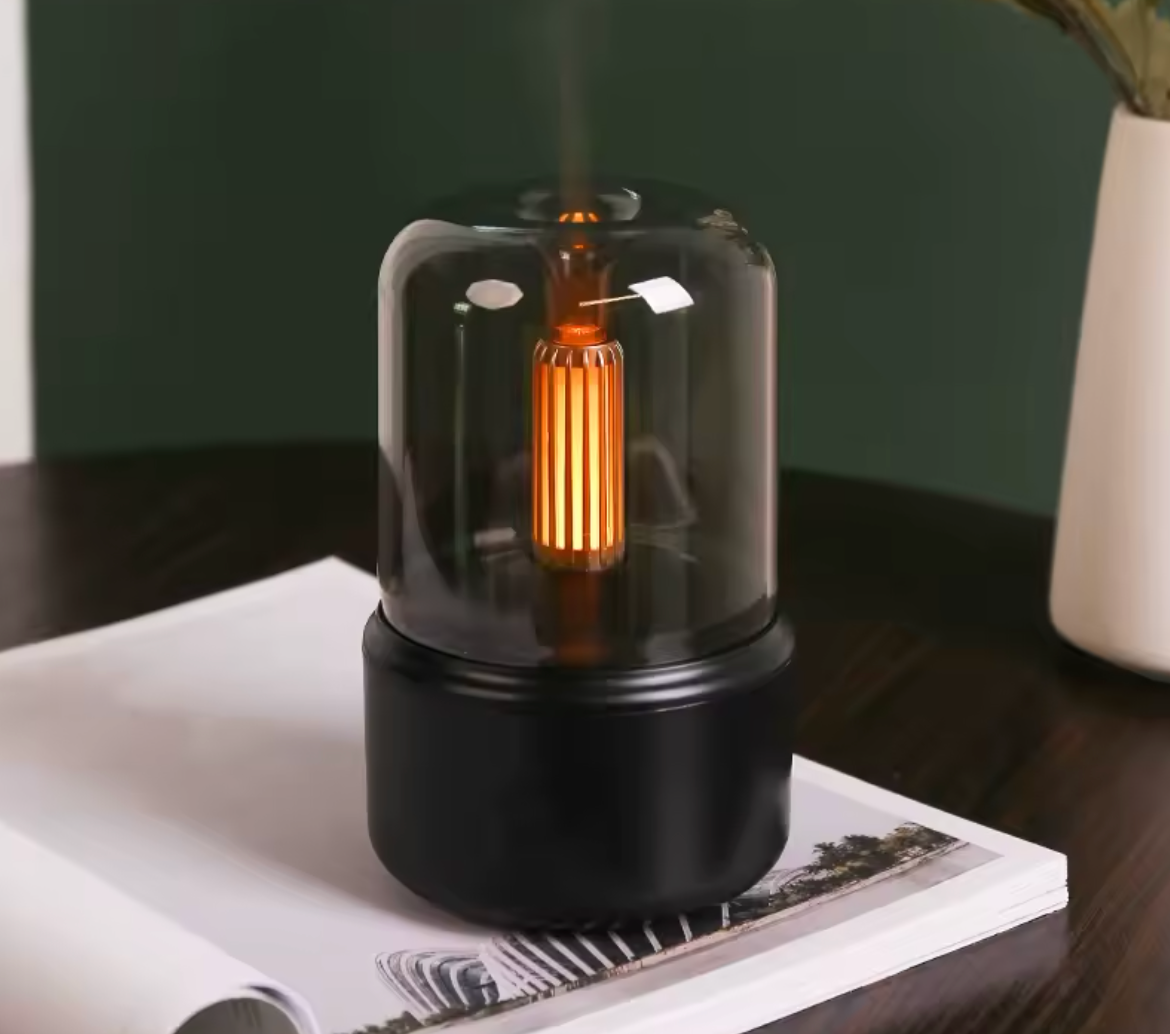Essential Oil Diffuser, 150ml Aromatherapy Diffuser with Auto Shut-Off Function, Ultrasonic Diffusers for Essential Oils, Cool Mist Humidifier with Warm Lights, for Home & Office