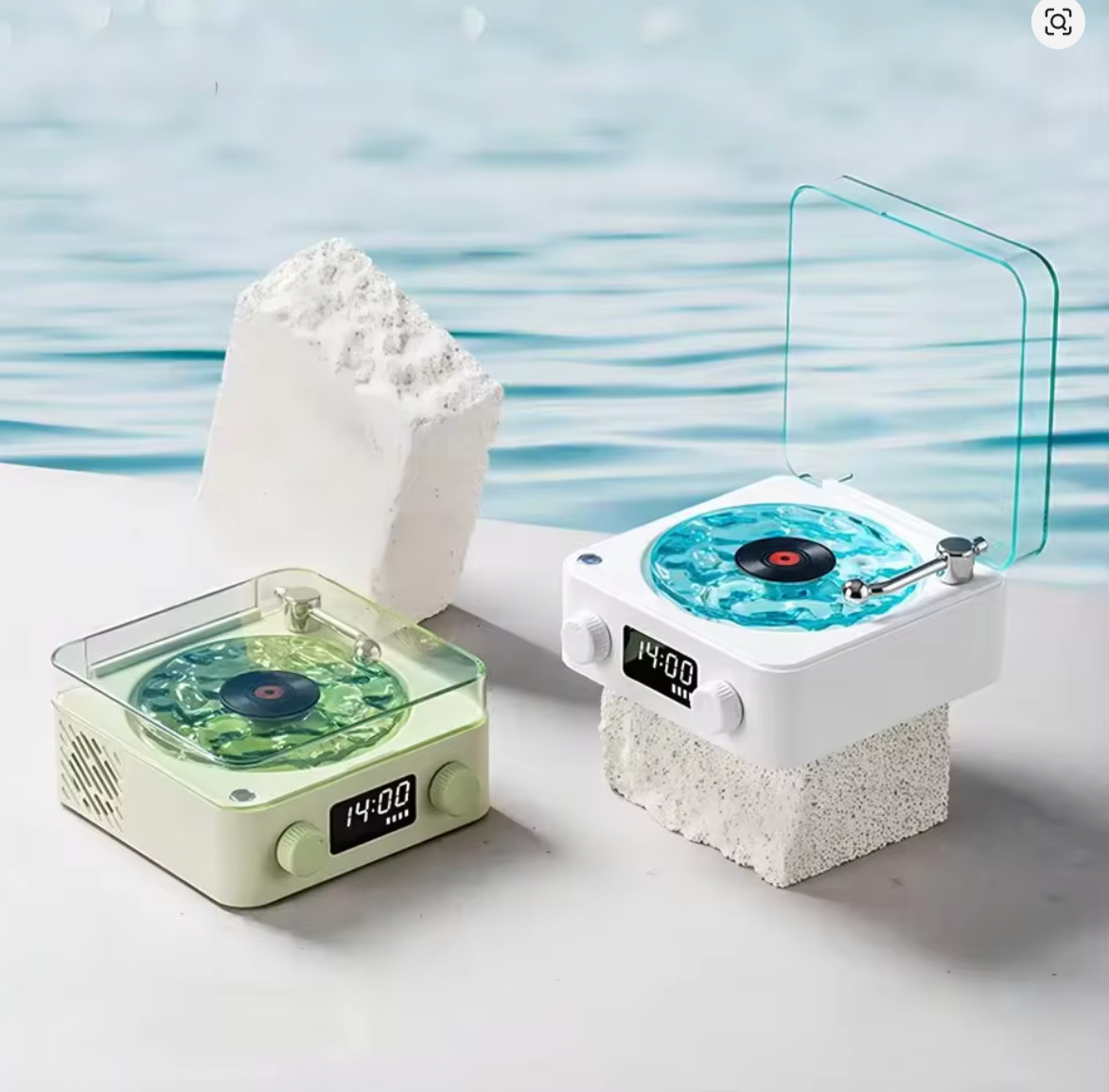 Mini Retro White Noise Bluetooth Speaker Portable Vintage Sleep Aid Bluetooth Speaker Subwoofer With RGB Light Support TF Card
