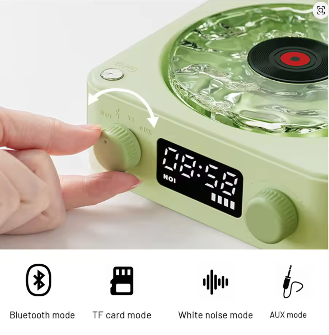 Mini Retro White Noise Bluetooth Speaker Portable Vintage Sleep Aid Bluetooth Speaker Subwoofer With RGB Light Support TF Card
