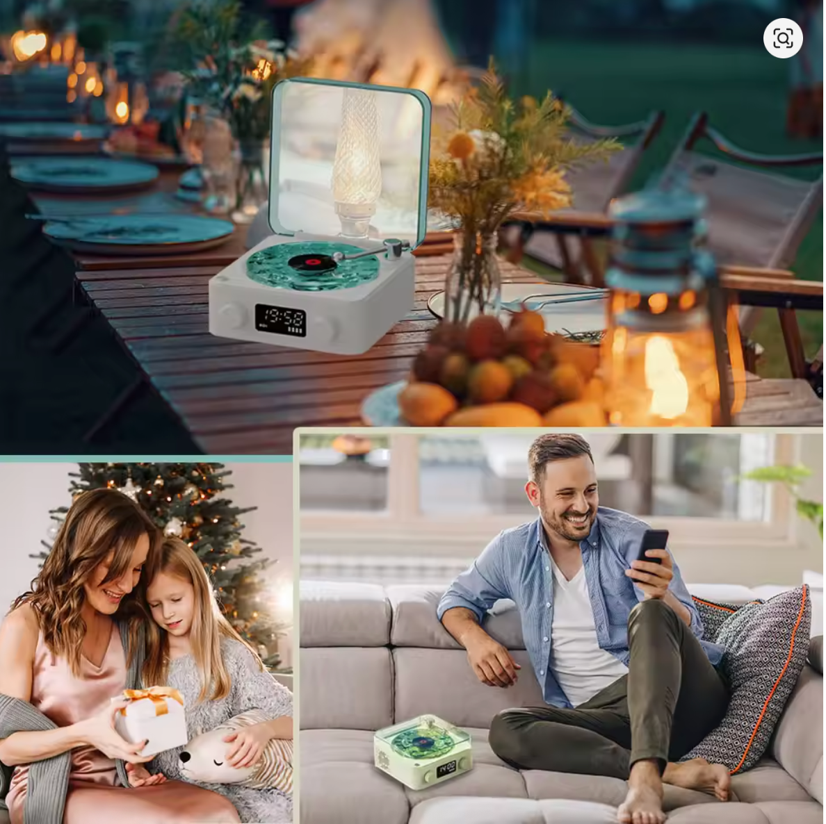 Mini Portable Bluetooth Speaker Ambient Light High Quality Sound Bluetooth Music Box with Dimming Soft Light Wireless Music Play
