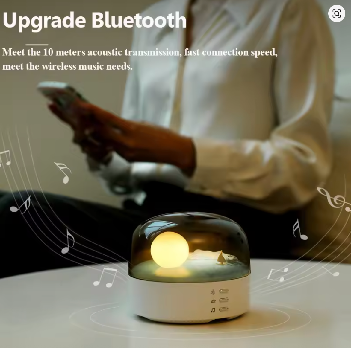 Mini Portable Bluetooth Speaker Ambient Light High Quality Sound Bluetooth Music Box with Dimming Soft Light Wireless Music Play