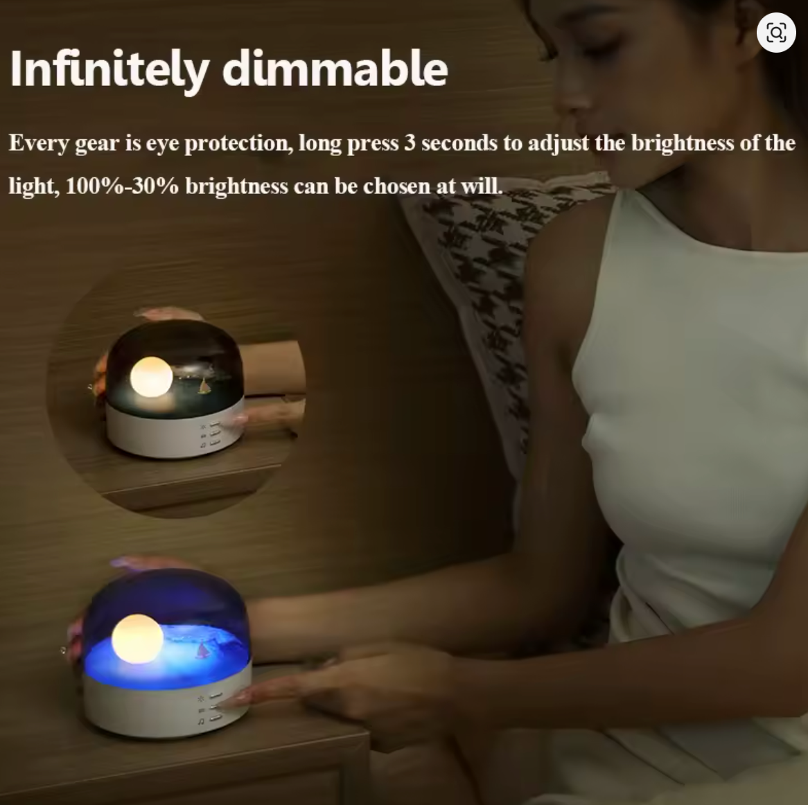 Mini Portable Bluetooth Speaker Ambient Light High Quality Sound Bluetooth Music Box with Dimming Soft Light Wireless Music Play