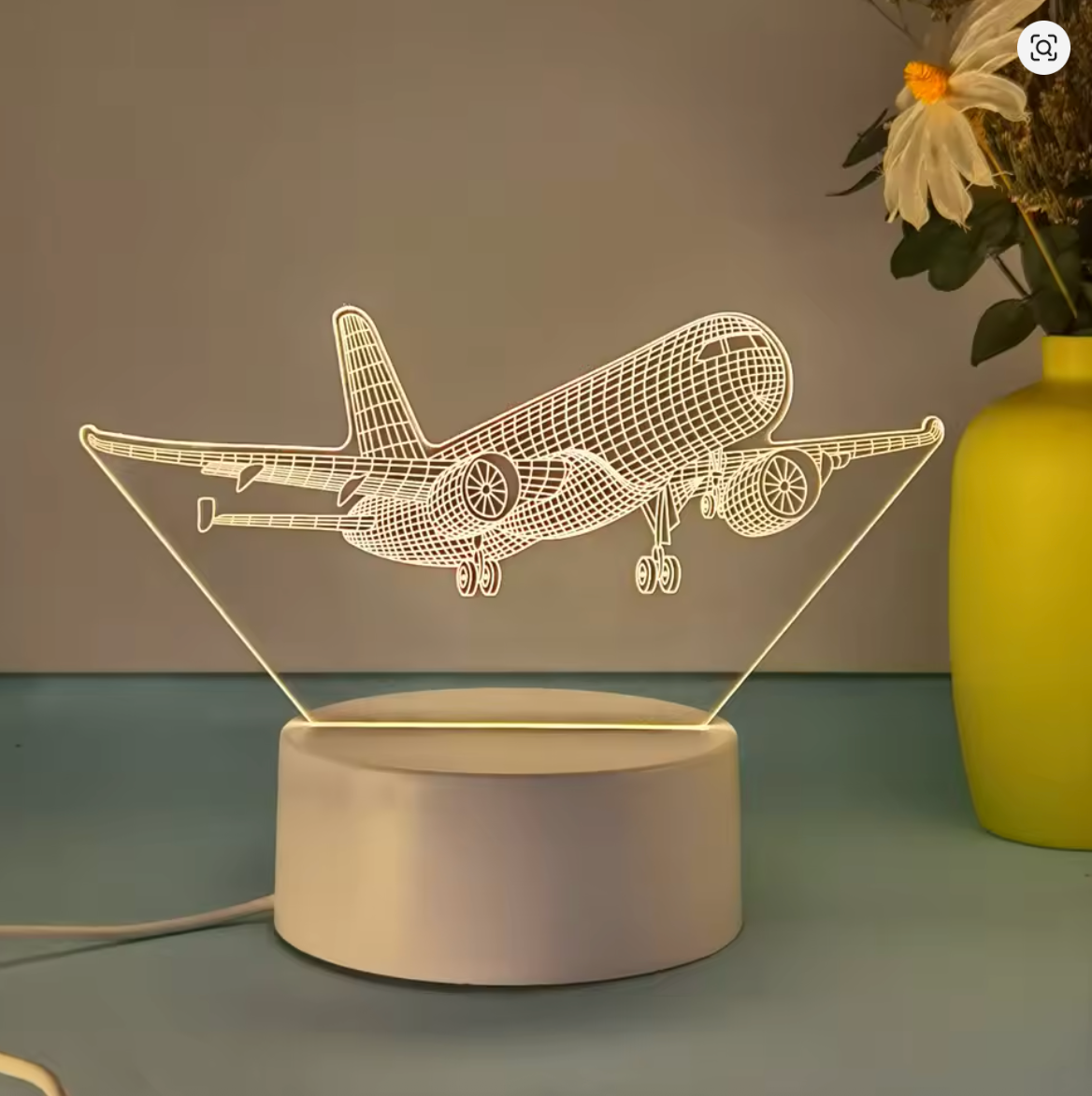 1pc aircraft model 3D night light, USB interface, flying enthusiasts collection of gift table lights, holiday decorative lights.