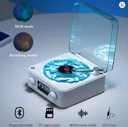 Mini Retro White Noise Bluetooth Speaker Portable Vintage Sleep Aid Bluetooth Speaker Subwoofer With RGB Light Support TF Card