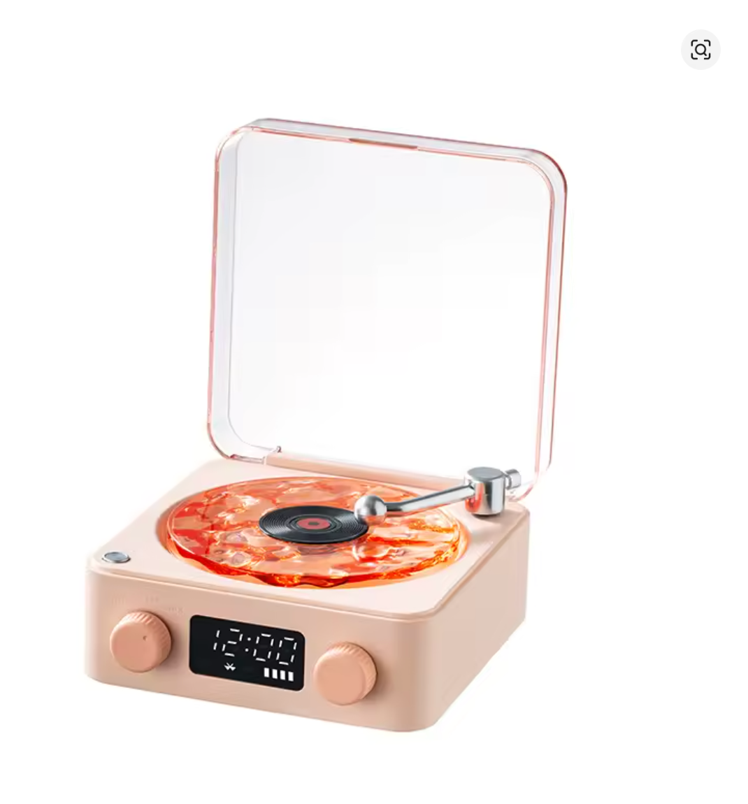 Mini Retro White Noise Bluetooth Speaker Portable Vintage Sleep Aid Bluetooth Speaker Subwoofer With RGB Light Support TF Card