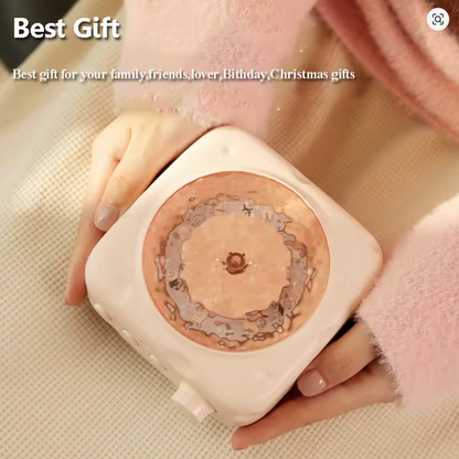 Portable Wave Projection Light Bluetooth Speaker RGB Atmosphere Light Hifi Audio System Wireless MP3 Music Player Birthday Gift