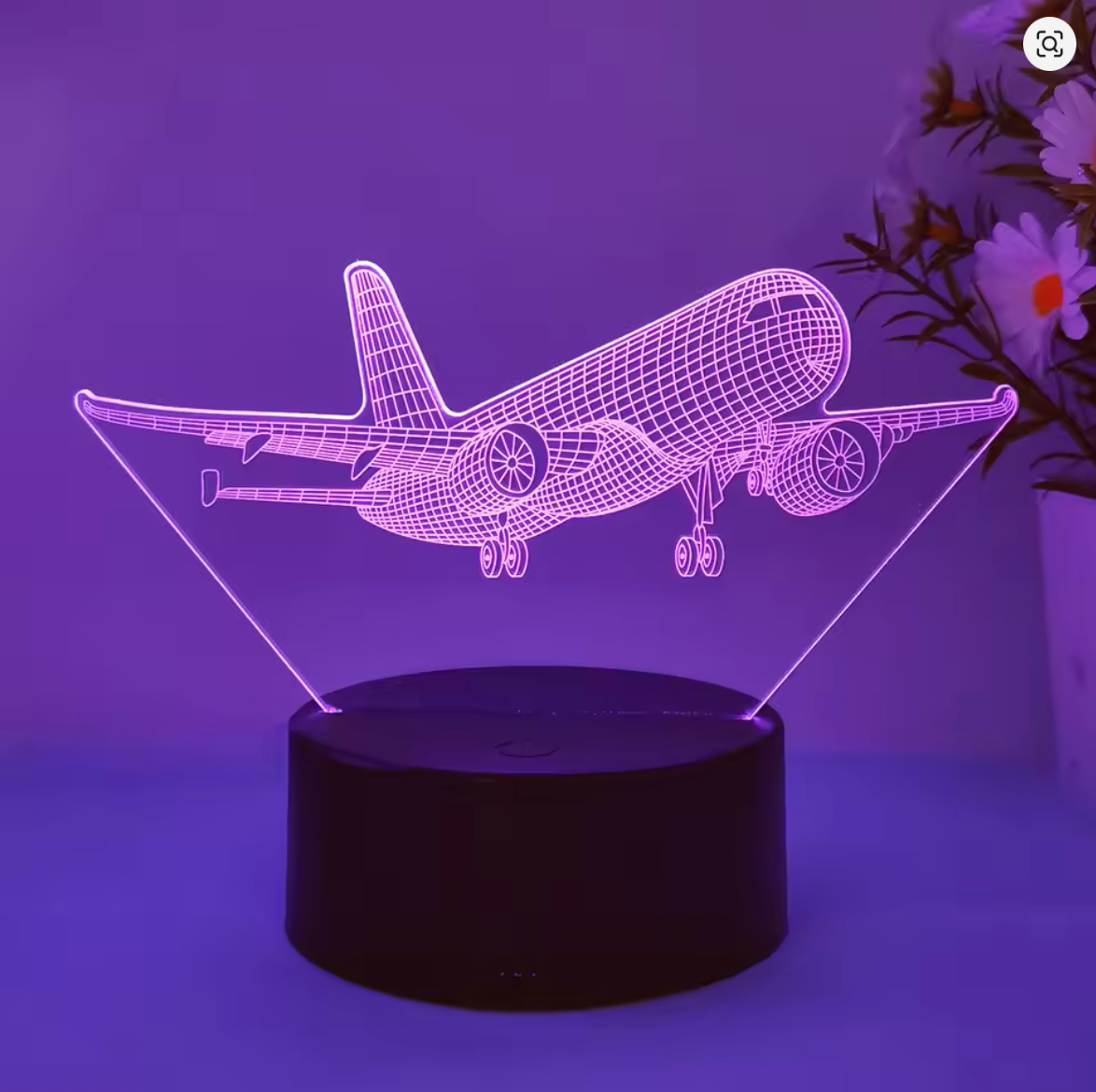 1pc aircraft model 3D night light, USB interface, flying enthusiasts collection of gift table lights, holiday decorative lights.