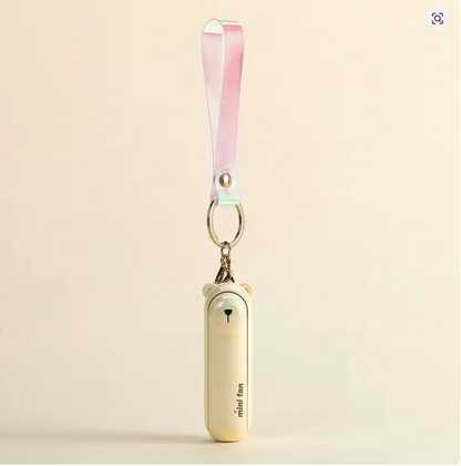 Cute Mini Fan Kipas Portable Hand Fold Bedside Office USB Charge Battery Table Desk Cooling